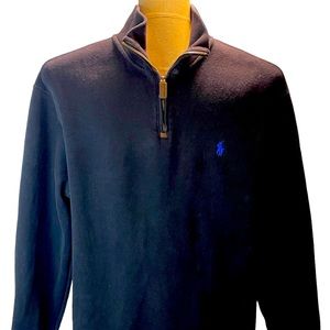 Ralph Lauren 1/4 zip black pull over